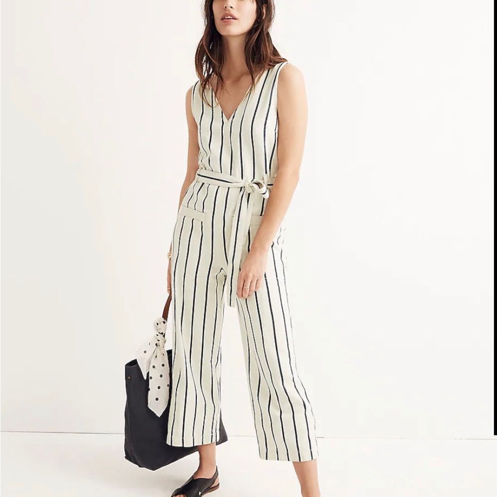 Madewell Striped Pull-on Jumpsuit